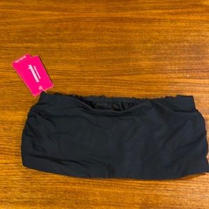 Commando black “Double Take” bandeau bralette with lace back